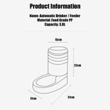 Automatic Pet Feeder Large Capacity Water Dispenser For Dog Cat Drinker Water Bowl For Dogs Dog Water Bottle Cat Bowls 3.8L