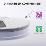 Automatic Pet Feeder Timing 6 Grids Food Compartments For Dog Cat Rabbit And Small Animals Dry And Wet Food Plate