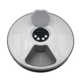 Automatic Pet Feeder Timing 6 Grids Food Compartments For Dog Cat Rabbit And Small Animals Dry And Wet Food Plate