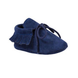 Baby Girl First Walkers Baby Moccasins Soft Soled Non-slip Footwear With Fringe Toddler Infant Crib Shoes PU Suede Leather Shoes