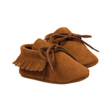 Baby Girl First Walkers Baby Moccasins Soft Soled Non-slip Footwear With Fringe Toddler Infant Crib Shoes PU Suede Leather Shoes