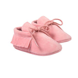 Baby Girl First Walkers Baby Moccasins Soft Soled Non-slip Footwear With Fringe Toddler Infant Crib Shoes PU Suede Leather Shoes
