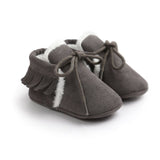 Baby Girl First Walkers Baby Moccasins Soft Soled Non-slip Footwear With Fringe Toddler Infant Crib Shoes PU Suede Leather Shoes