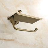 Beelee Bathroom Tissue Holder/toilet Paper Holder Solid Brass Wall-mounted Toilet Roll Holder, Toilet Paper Tissue Holder with M