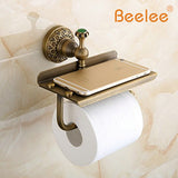 Beelee Bathroom Tissue Holder/toilet Paper Holder Solid Brass Wall-mounted Toilet Roll Holder, Toilet Paper Tissue Holder with M