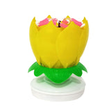 Birthday Cake Music Candles Lotus Flower Christmas Festival Decorative Music Wedding Party Decoration