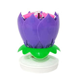 Birthday Cake Music Candles Lotus Flower Christmas Festival Decorative Music Wedding Party Decoration