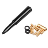Black Aluminum Car SUV Bullet Antenna For Dodge Ram Ford F150 Raptor CRV RAV4 JEEP 50 Cal Caliber Bullet Ammo Short Antenna Kit