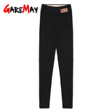 Black warm pants winter skinny thick velvet wool fleece girls leggings women Trousers Lambskin Cashmere Pants For Women leggings