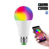 Bluetooth 4.0 Dimmable LED Bulb RGB 15W AC85-260V  Wireless Magic LED lamp Stage light Music Smart Life Home Lighting E27-E14 - app80