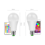Bluetooth 4.0 Dimmable LED Bulb RGB 15W AC85-260V  Wireless Magic LED lamp Stage light Music Smart Life Home Lighting E27-E14 - app80