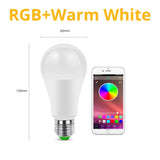 Bluetooth 4.0 Dimmable LED Bulb RGB 15W AC85-260V  Wireless Magic LED lamp Stage light Music Smart Life Home Lighting E27-E14 - app80