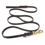 ssss  Braided Real Leather Dog Leash Walking Training Leads for German Shepherd 1.2cm width 150cm-300cm