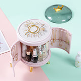 Luxury Rotary Jewelry Storage Box Earrings Necklace Display Stand