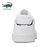 CARTELO men's shoes new casual shoes men's leather flat shoes with low-cut sneakers small white shoes breathable
