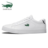 CARTELO men's shoes new casual shoes men's leather flat shoes with low-cut sneakers small white shoes breathable