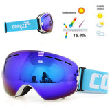 dasda  COPOZZ brand ski goggles double layers UV400 anti-fog big ski mask glasses skiing snow men women snowboard goggles GOG-201 Pro