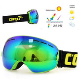 dasda  COPOZZ brand ski goggles double layers UV400 anti-fog big ski mask glasses skiing snow men women snowboard goggles GOG-201 Pro