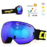 dasda  COPOZZ brand ski goggles double layers UV400 anti-fog big ski mask glasses skiing snow men women snowboard goggles GOG-201 Pro