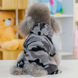 Camo Small Dog Clothes Winter Warm Dog Jumpsuit Soft Fleece Dog Coat Warm Cat Clothes Shih Tzu Yorkie Pet Clothing For Dog Cats