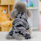 dasda  Camo Small Dog Clothes Winter Warm Dog Jumpsuit Soft Fleece Dog Coat Warm Cat Clothes Shih Tzu Yorkie Pet Clothing For Dog Cats