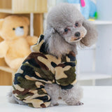 dasda  Camo Small Dog Clothes Winter Warm Dog Jumpsuit Soft Fleece Dog Coat Warm Cat Clothes Shih Tzu Yorkie Pet Clothing For Dog Cats