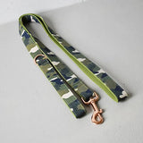 Camouflage nylon bow dog collar leash labrador free engrave name ID dog collar pet straps products training dog collar rose gold