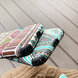 Capa de telefone para iphone x xs max xr 6s 7 8 plus capa estilo nacional étnico seguro cabido coque malha tecido caso