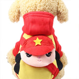 Cartoon Dog Hoodie With Pocket Warm Soft Winter Dog Clothes Chihuahua Yorkie Puppy Coat Clothing For Small Medium Dogs