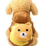 dasda  Cartoon Dog Hoodie With Pocket Warm Soft Winter Dog Clothes Chihuahua Yorkie Puppy Coat Clothing For Small Medium Dogs