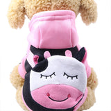 dasda  Cartoon Dog Hoodie With Pocket Warm Soft Winter Dog Clothes Chihuahua Yorkie Puppy Coat Clothing For Small Medium Dogs
