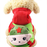 Cartoon Dog Hoodie With Pocket Warm Soft Winter Dog Clothes Chihuahua Yorkie Puppy Coat Clothing For Small Medium Dogs