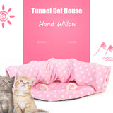 Cat Play toy Tunnel Funny Pet Tunnel Foldable Bulk Small Pet Toys Portable Rabbit Pet Tunnel Cat Beds House and Sleep with Ball