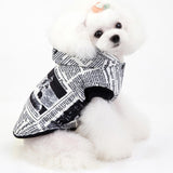 Chic Winter Pet Dog Coat Jacket Newspaper Cat Clothes Soft Warm Dog Clothes Small Puppy Coat Shih Tzu Pomeranian Dog Clothing