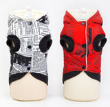 Chic Winter Pet Dog Coat Jacket Newspaper Cat Clothes Soft Warm Dog Clothes Small Puppy Coat Shih Tzu Pomeranian Dog Clothing