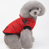 Chic Winter Pet Dog Coat Jacket Newspaper Cat Clothes Soft Warm Dog Clothes Small Puppy Coat Shih Tzu Pomeranian Dog Clothing