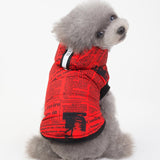 Chic Winter Pet Dog Coat Jacket Newspaper Cat Clothes Soft Warm Dog Clothes Small Puppy Coat Shih Tzu Pomeranian Dog Clothing