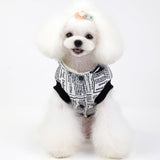 Chic Winter Pet Dog Coat Jacket Newspaper Cat Clothes Soft Warm Dog Clothes Small Puppy Coat Shih Tzu Pomeranian Dog Clothing