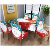 Christmas Chair Cover Kitchen Dining Seat Cover Slipcover Chair Removable Elastic Spandex Chair Covers New Year Xmas Party Decor