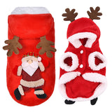 dasda  Christmas Dog Clothes Winter Dog Coat For Santa Costume Dog Clothing Pug Chihuahua Pet Cat Clothes Soft Dog Jacket for Xmas
