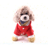 dasda  Christmas Dog Clothes for Small Dog Jumpsuit Snow Deer Puppy Coat Soft Thin Lining Dog Hoodie Coat For Teddy Puppy Winter Coat