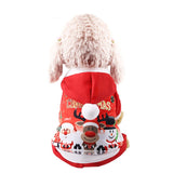 Christmas Dog Clothes for Small Dog Jumpsuit Snow Deer Puppy Coat Soft Thin Lining Dog Hoodie Coat For Teddy Puppy Winter Coat