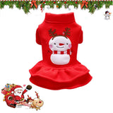 Christmas Dog Girl Clothes Pet Warm Winter Clothing Pet Princess Dress Costume 2-legged Cute Apparel Christmas Outfit