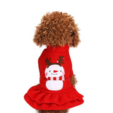 Christmas Dog Girl Clothes Pet Warm Winter Clothing Pet Princess Dress Costume 2-legged Cute Apparel Christmas Outfit