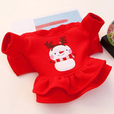 Christmas Dog Girl Clothes Pet Warm Winter Clothing Pet Princess Dress Costume 2-legged Cute Apparel Christmas Outfit
