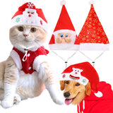 ssss  Christmas Dog Hat Soft Winter Dog Cat Hat Holiday Christmas Party Pet Cosplay Clothing Chihuahua Yorkie Hat For Dog Cats