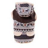 dasda  Christmas Small Dog Clothes Winter Warm Dog Coat Deer Snow Soft Puppy Jackets Dog Sweater Pet Clothing For Yorkshire Pug Outfits