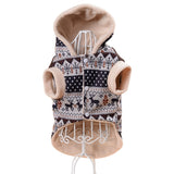 dasda  Christmas Small Dog Clothes Winter Warm Dog Coat Deer Snow Soft Puppy Jackets Dog Sweater Pet Clothing For Yorkshire Pug Outfits