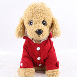 Corduroy Pet Winter Clothes Dog Clothes with Traction Rope Interface Small Dogs Big Dogs Jacket Chihuahua Hoodies Pet Products