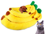 ssss  Cotton Yellow Pet Puppy Bed Sofa Padded cama de cachorro Banana Cat Dog Bed House Kennel mat letto per cani halloween decoration
